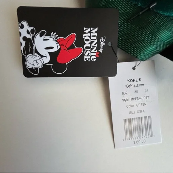 FINAL PRICE DROP! Bioworld Disney Minnie Mouse Green Velvet Mini Backpack NWT - Picture 7 of 14